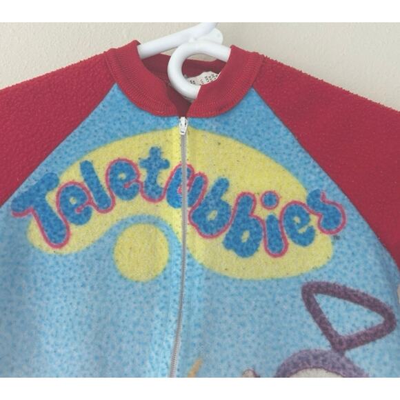 Vintage Teletubbies one piece sleeper pajamas 90s Rare full zip nostalgic 2T - Picture 6 of 13